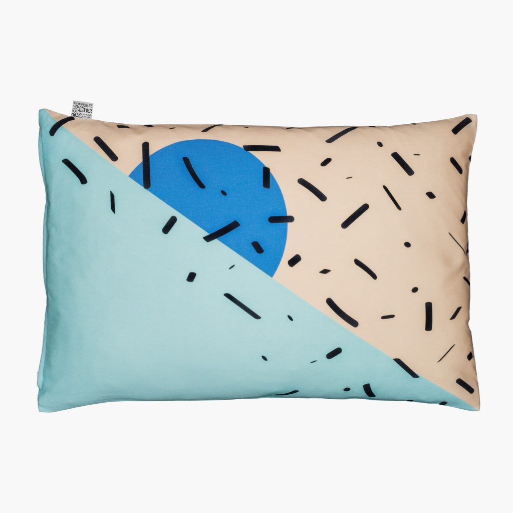 memphis blue Kissen
