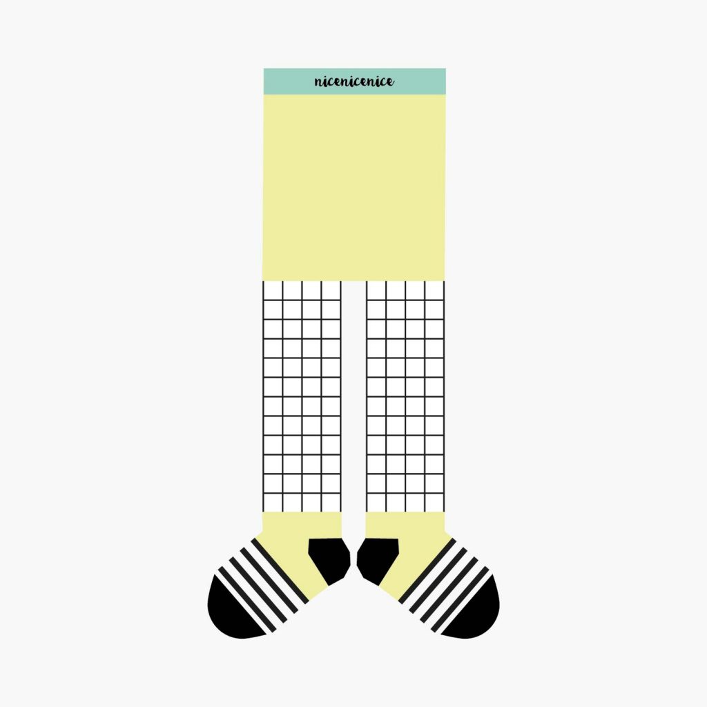 Babystrumpfhose grid yellow