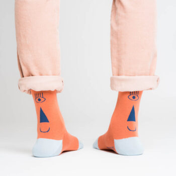 friendly socks | back face | red