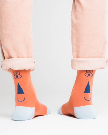 friendly socks | back face | red