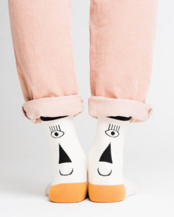 friendly socks | back face | black