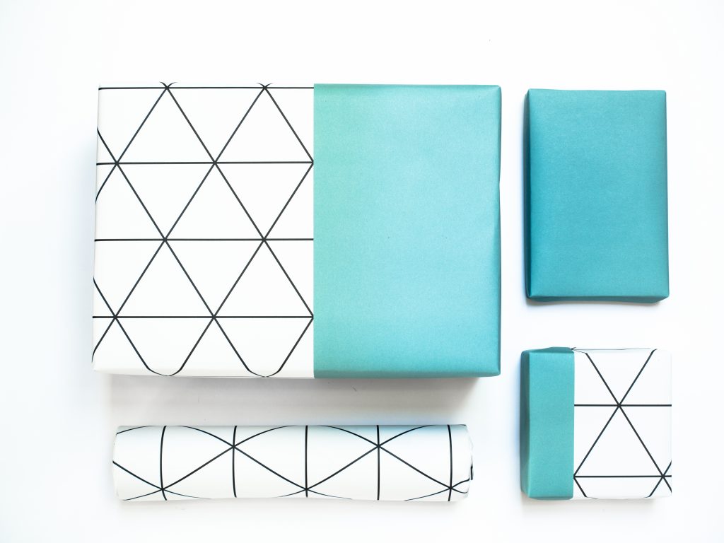 nice color shape Geschenkpapier 2er Set 1