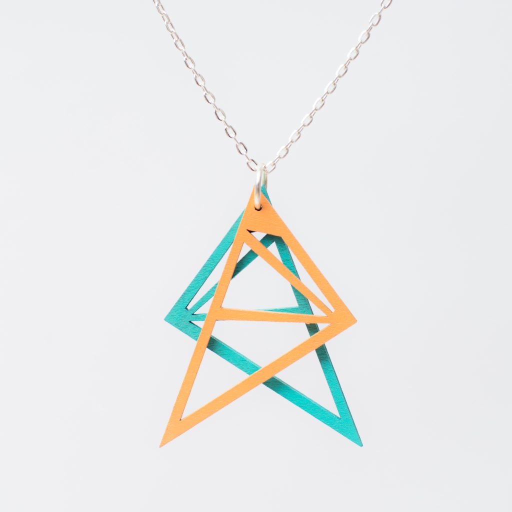 nice diamond Kette türkis-peach