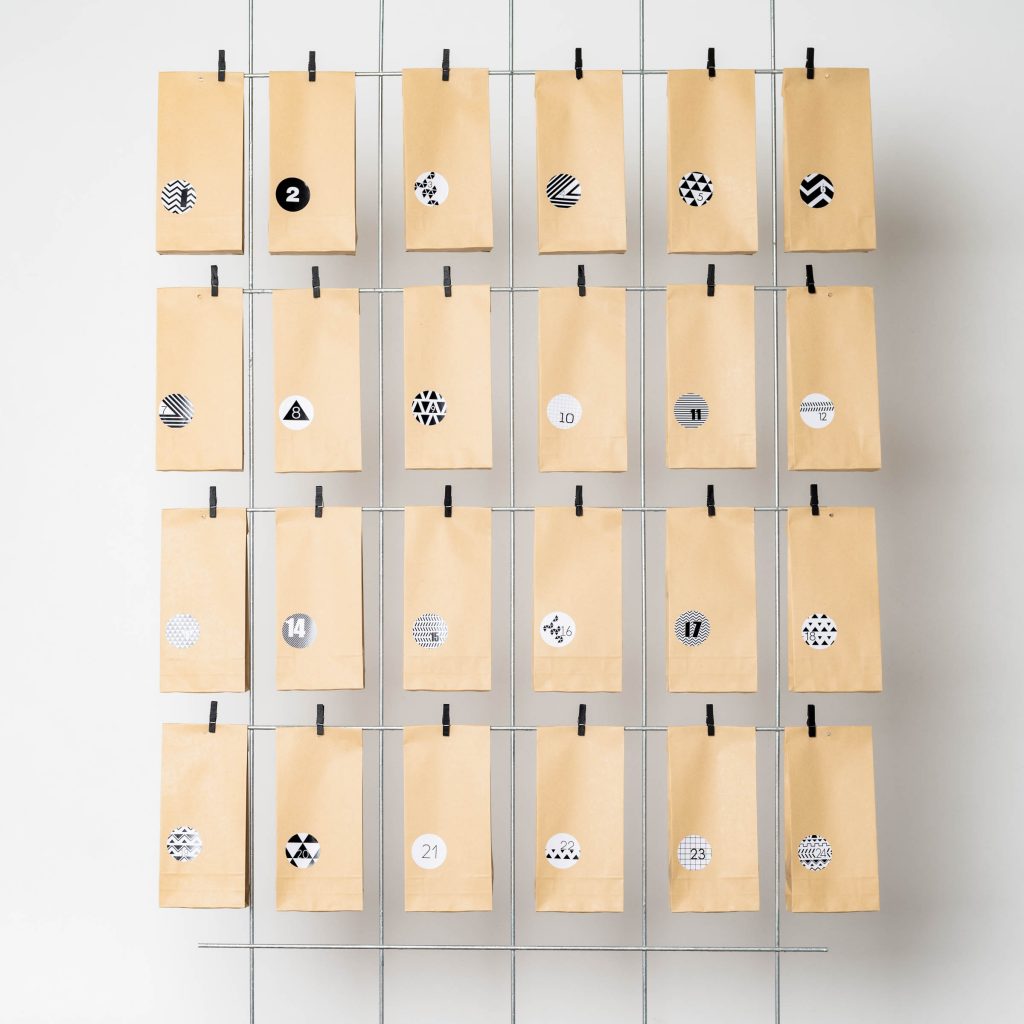 Adventskalender Set geometric brown