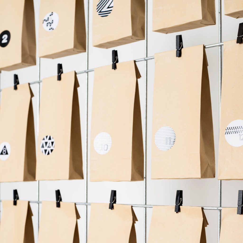 Adventskalender Set geometric brown