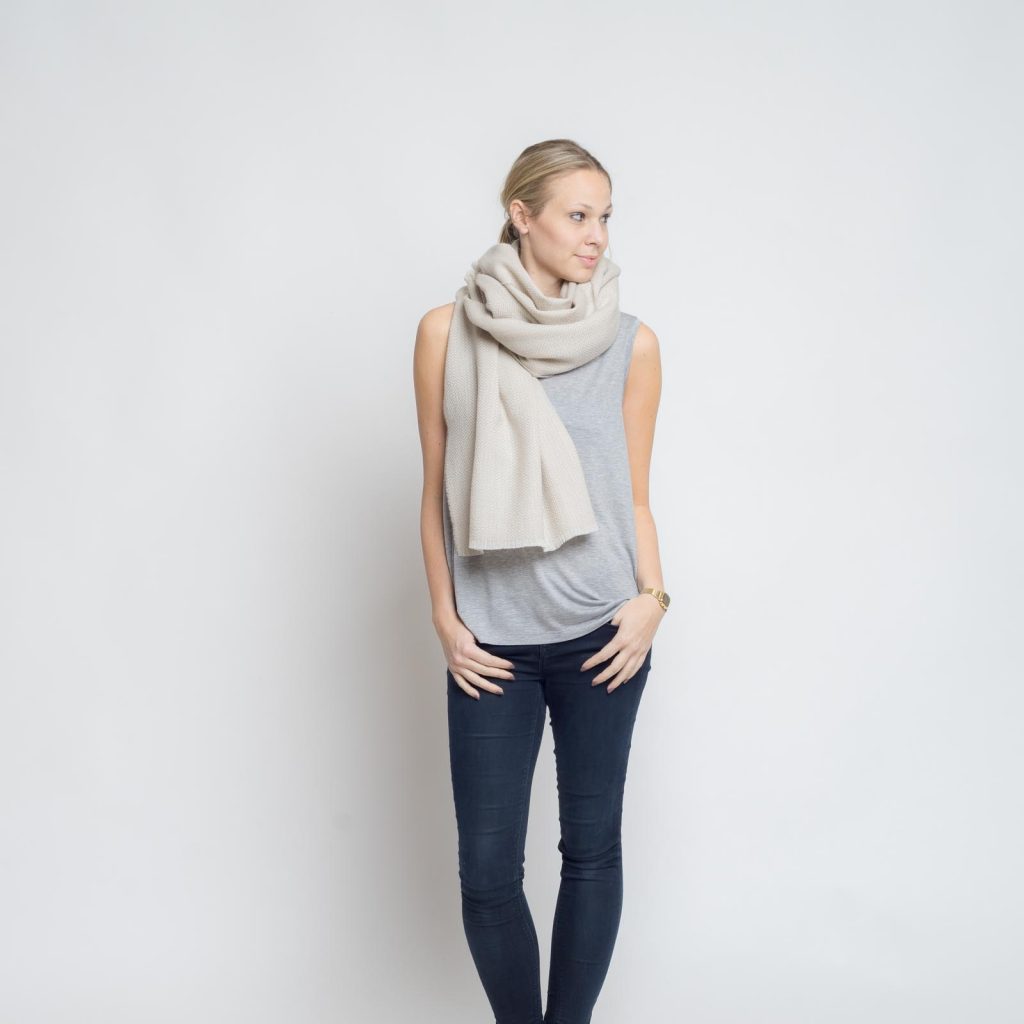 nice merino schal - sand