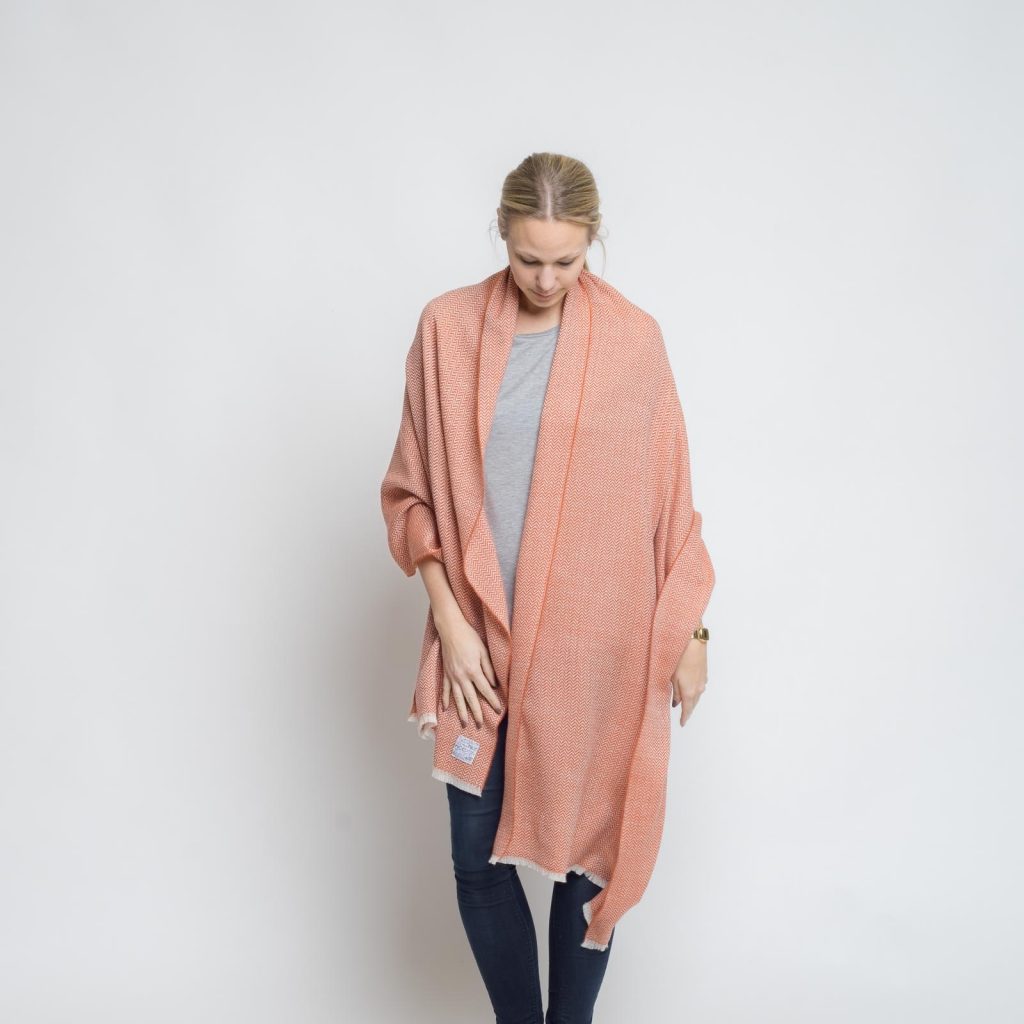 nice merino schal - rost