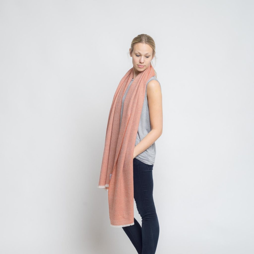 nice merino schal - rost