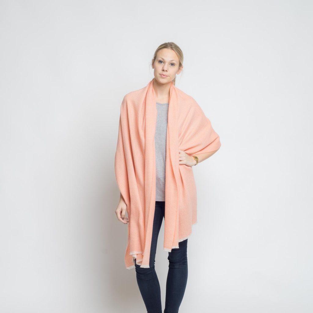 nice merino schal - apricot