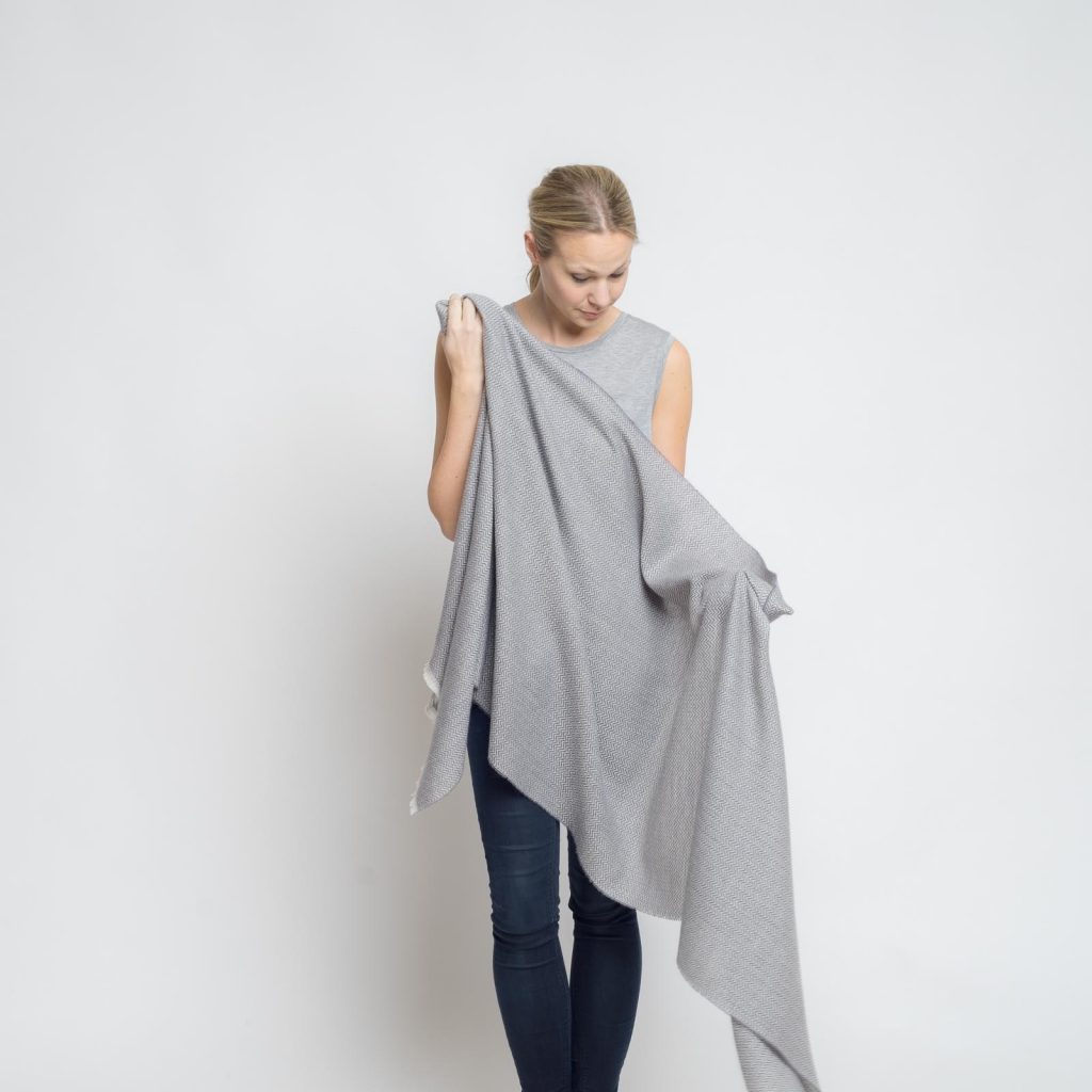 nice merino schal - granit