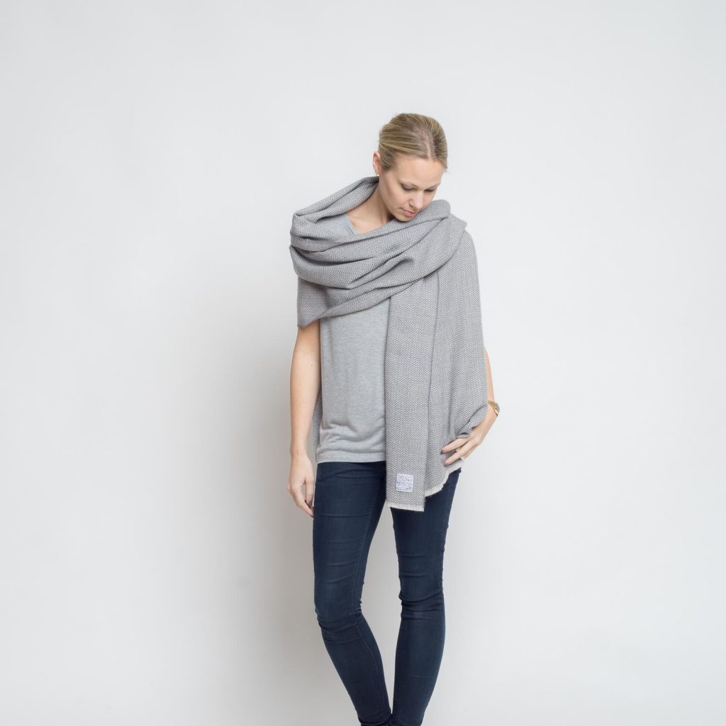 nice merino schal - granit