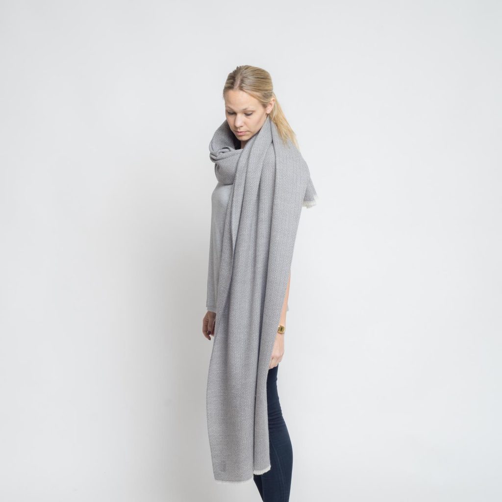 nice merino schal - granit