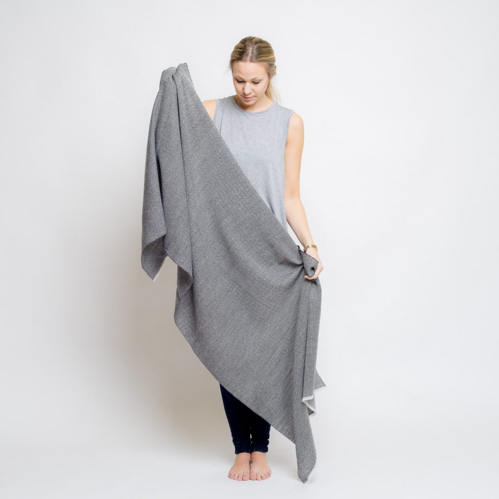 nice merino schal - black