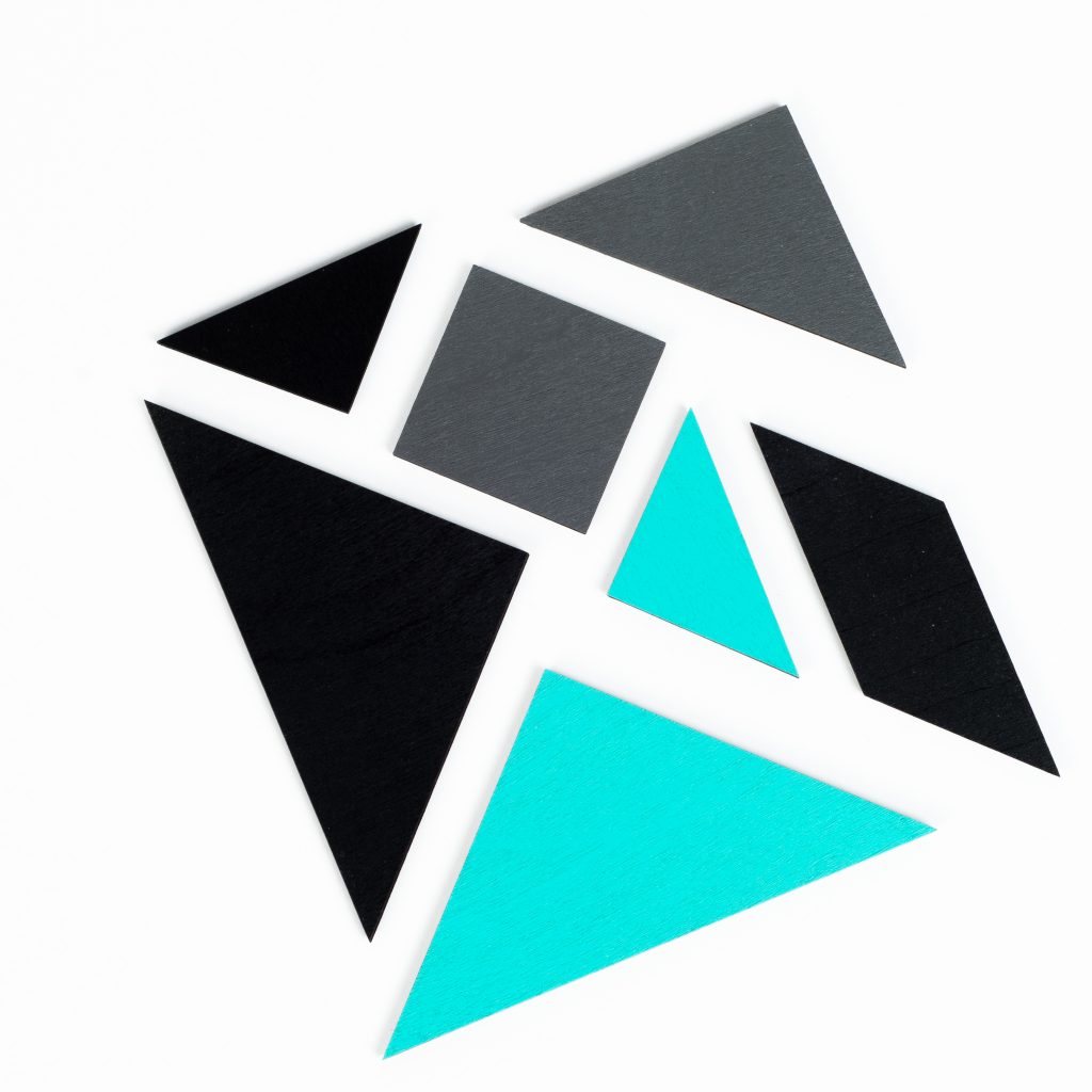 Tangram Magnete türkis