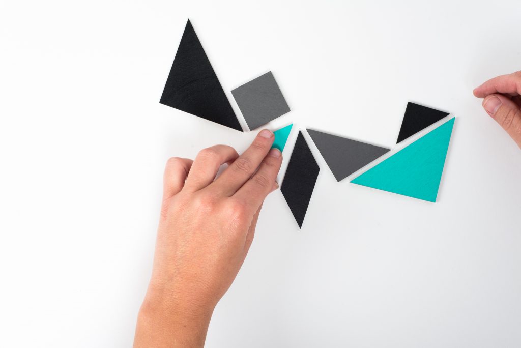 Tangram Magnete türkis