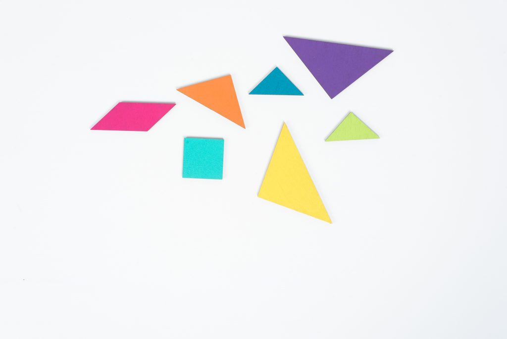 Tangram Magnete bunt