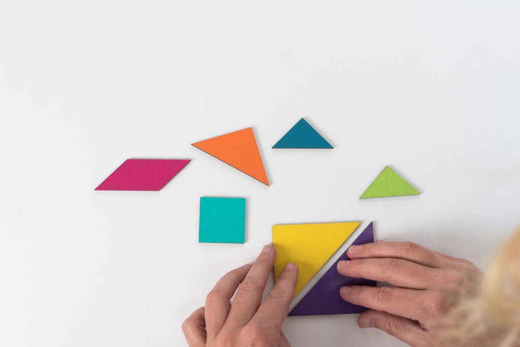 Tangram Magnete bunt