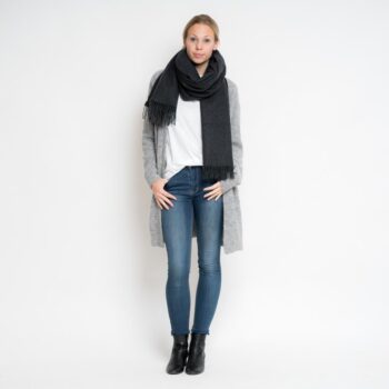 nice merino schal - dunkelgrau