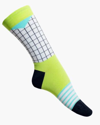 nice socks grid green