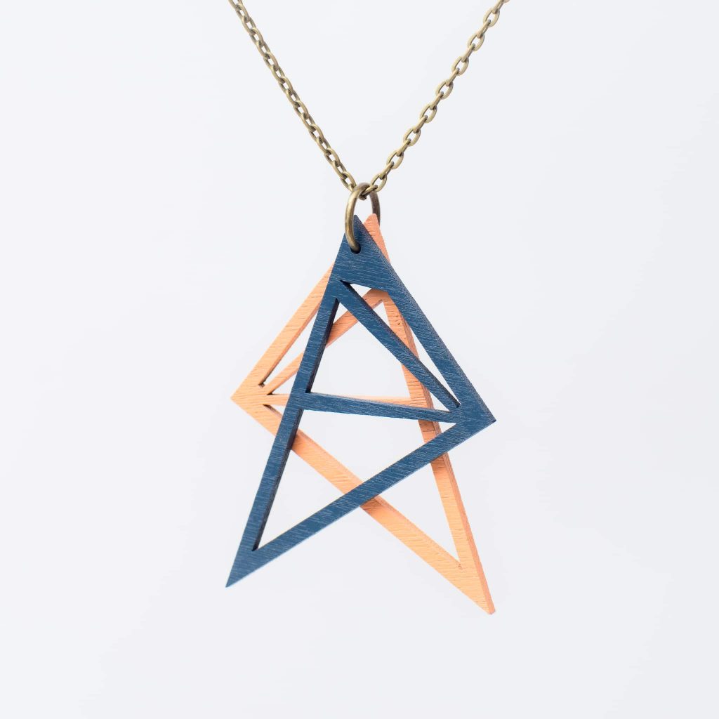 nice diamond Kette blau lachs