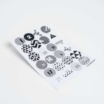 Adventskalender Aufkleber geo