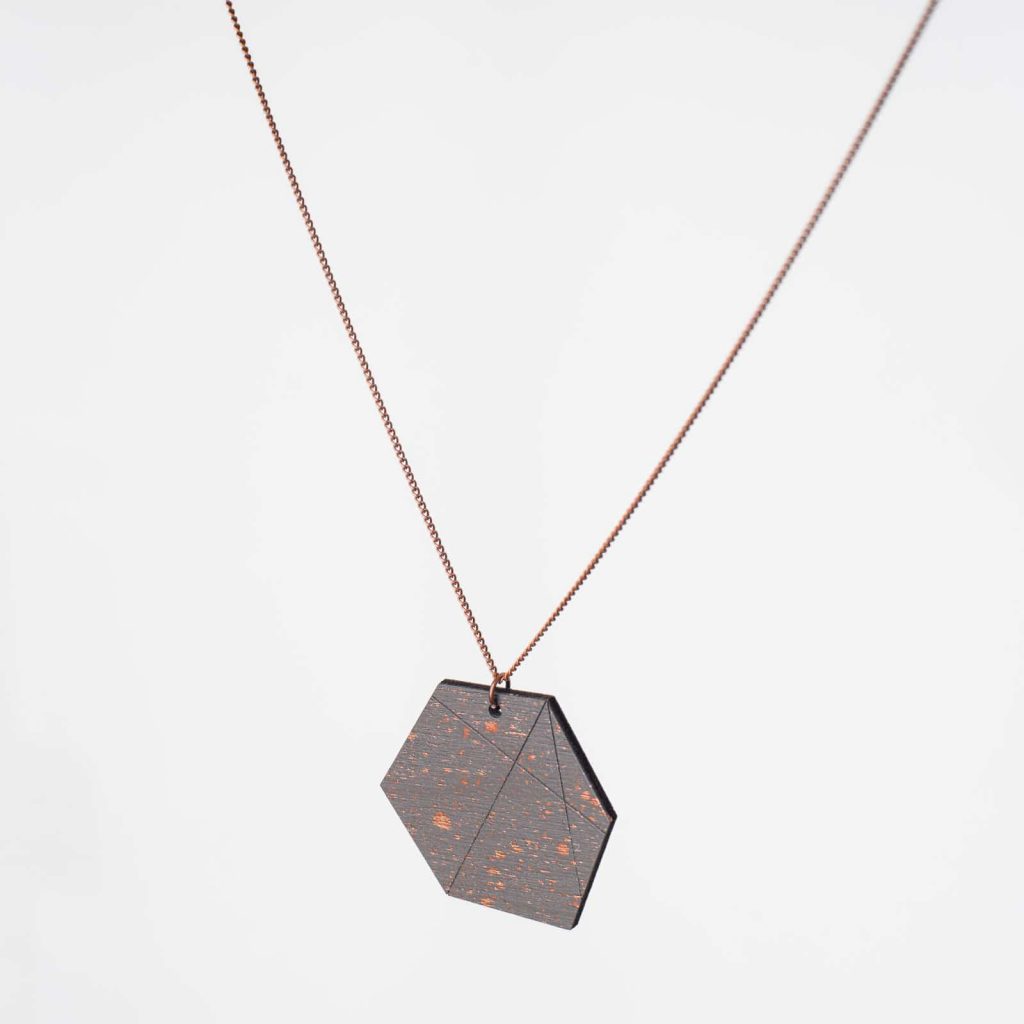 copper dots necklace