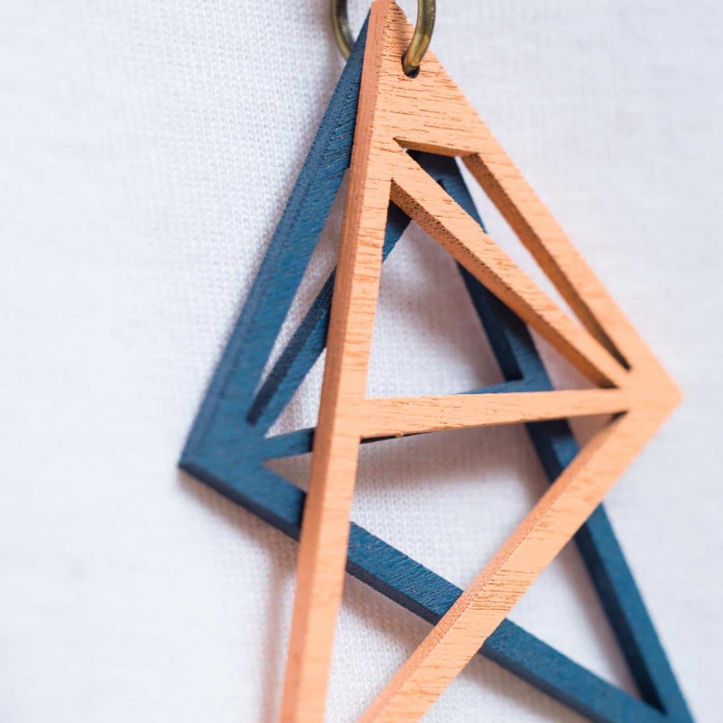 nice diamond Kette blau lachs