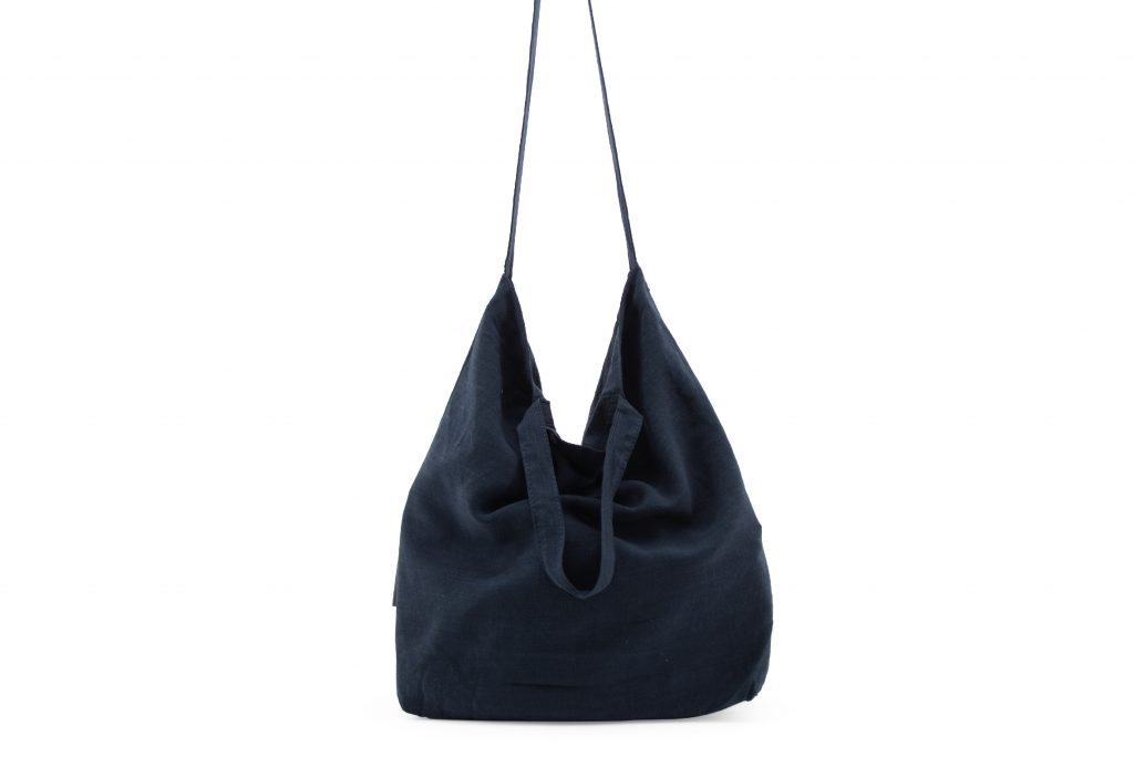 Monk&Anna baya linen shopper midnight blue