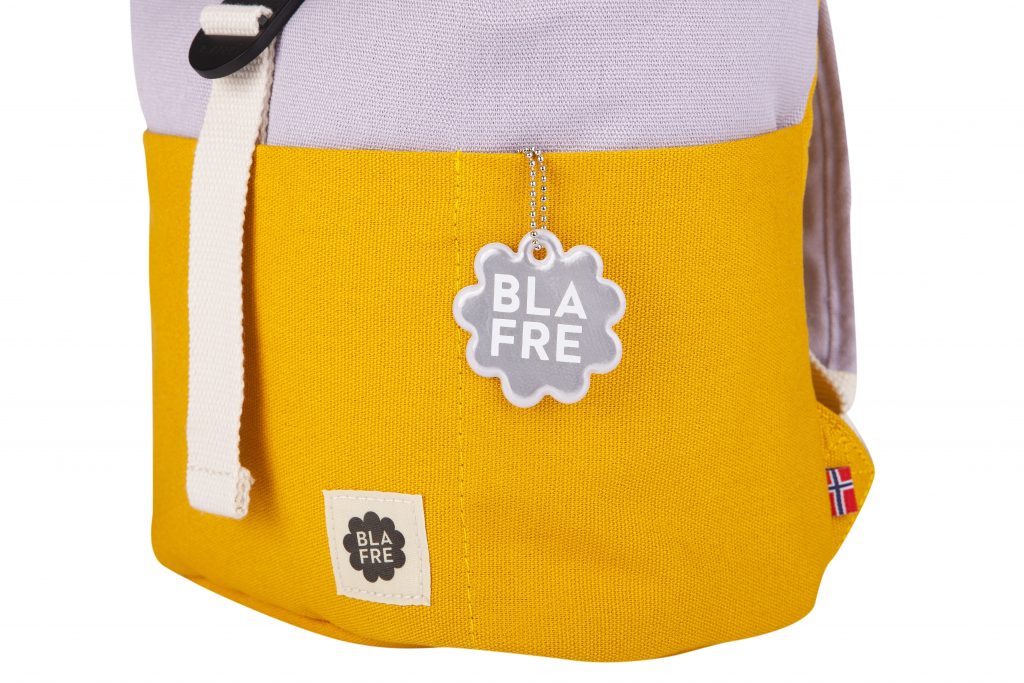 BLAFRE colorblock Rucksack gelb/lila 2 Größen