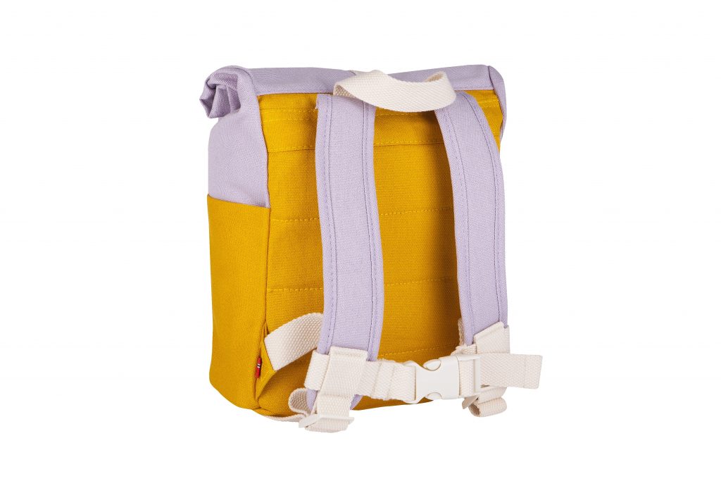 BLAFRE colorblock Rucksack gelb/lila 2 Größen