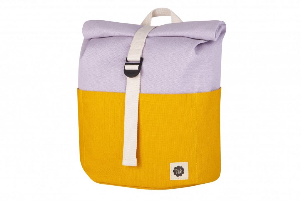 BLAFRE colorblock Rucksack gelb/lila 2 Größen