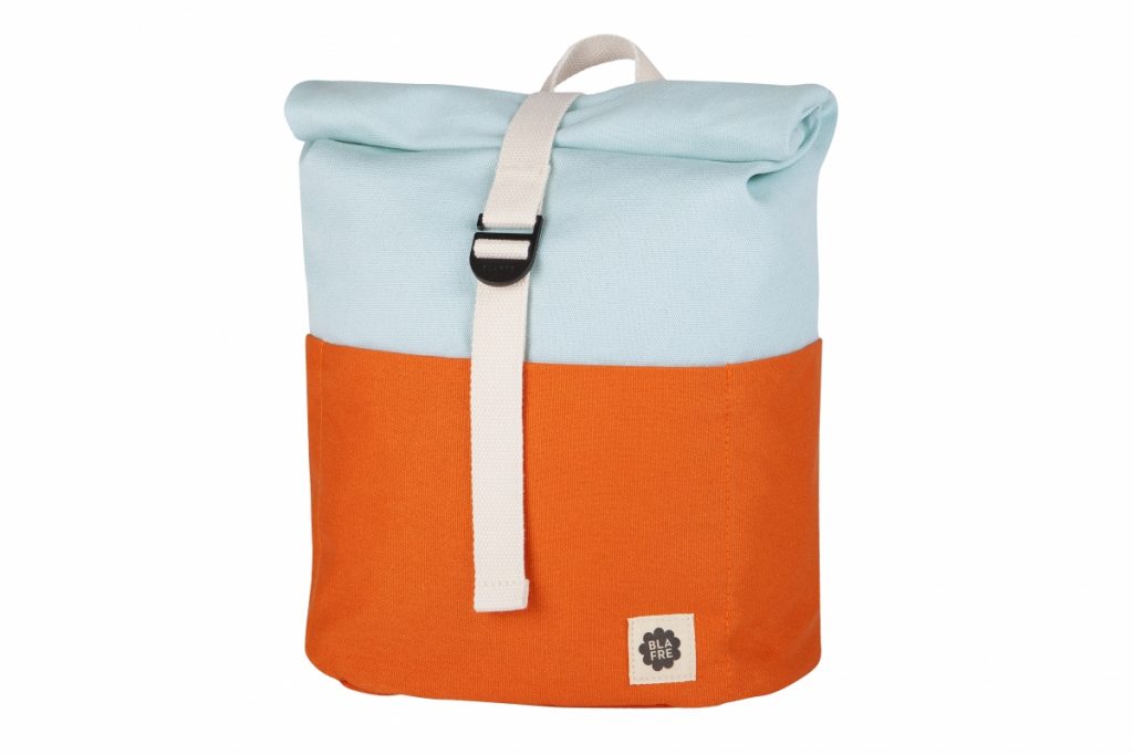 BLAFRE colorblock Rucksack blau/orange 2 Größen