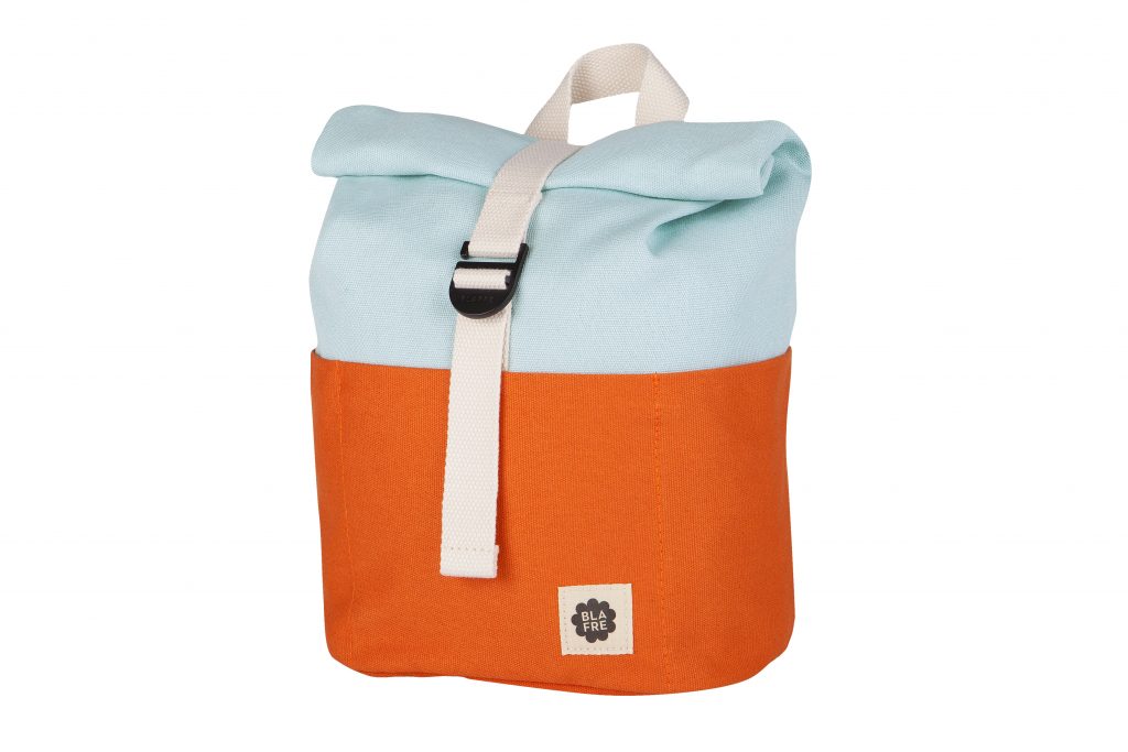 BLAFRE colorblock Rucksack blau/orange 2 Größen