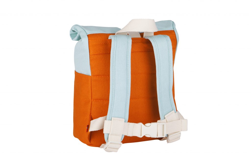 BLAFRE colorblock Rucksack blau/orange 2 Größen