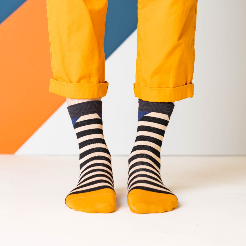 nice socks block stripes sand