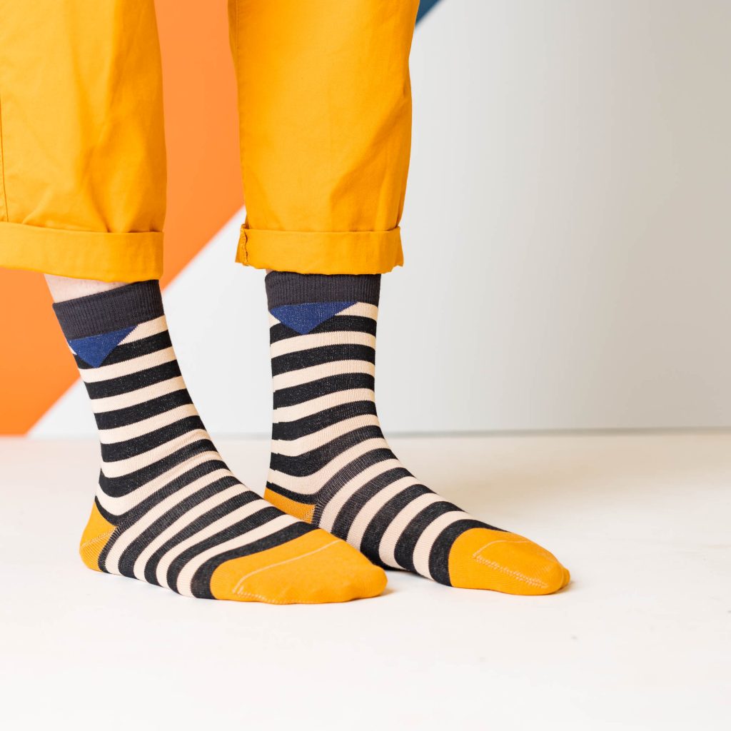 nice socks block stripes sand