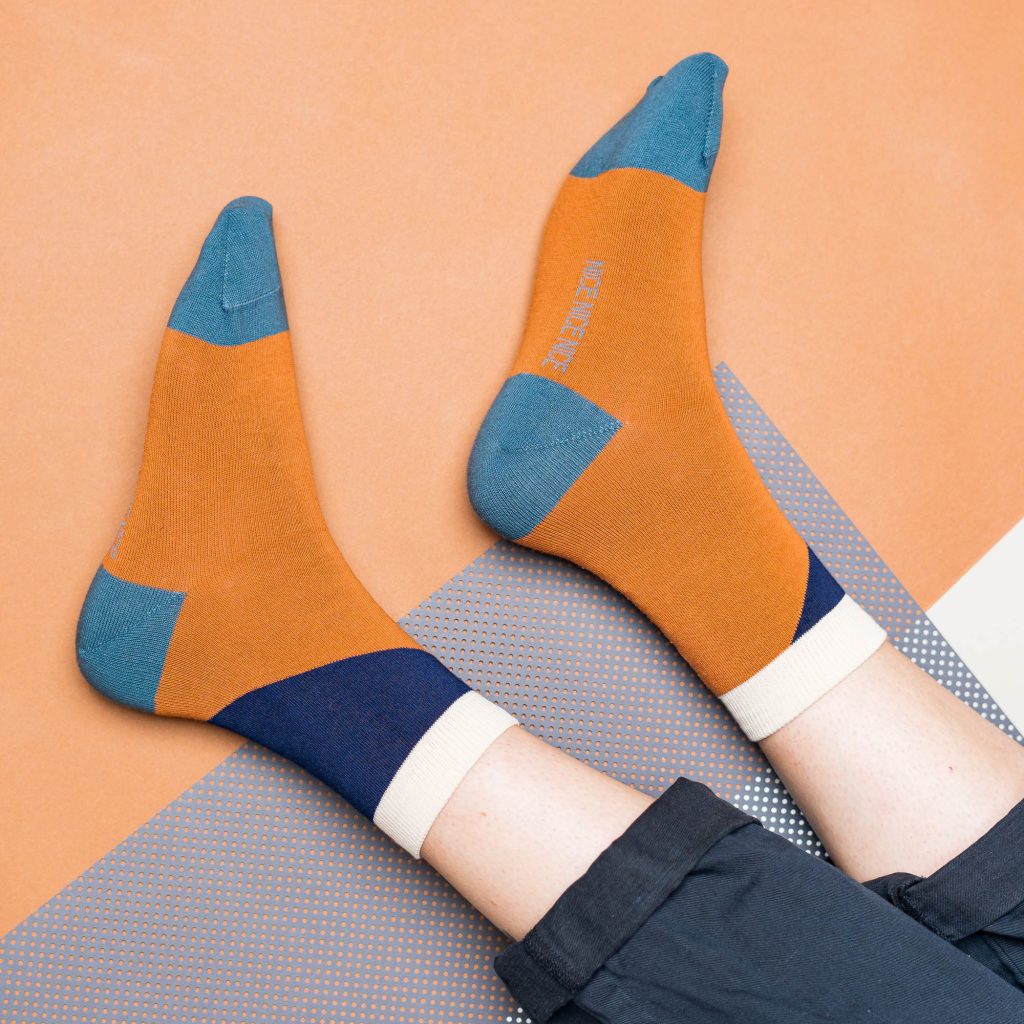 nice socks diagonal brick red