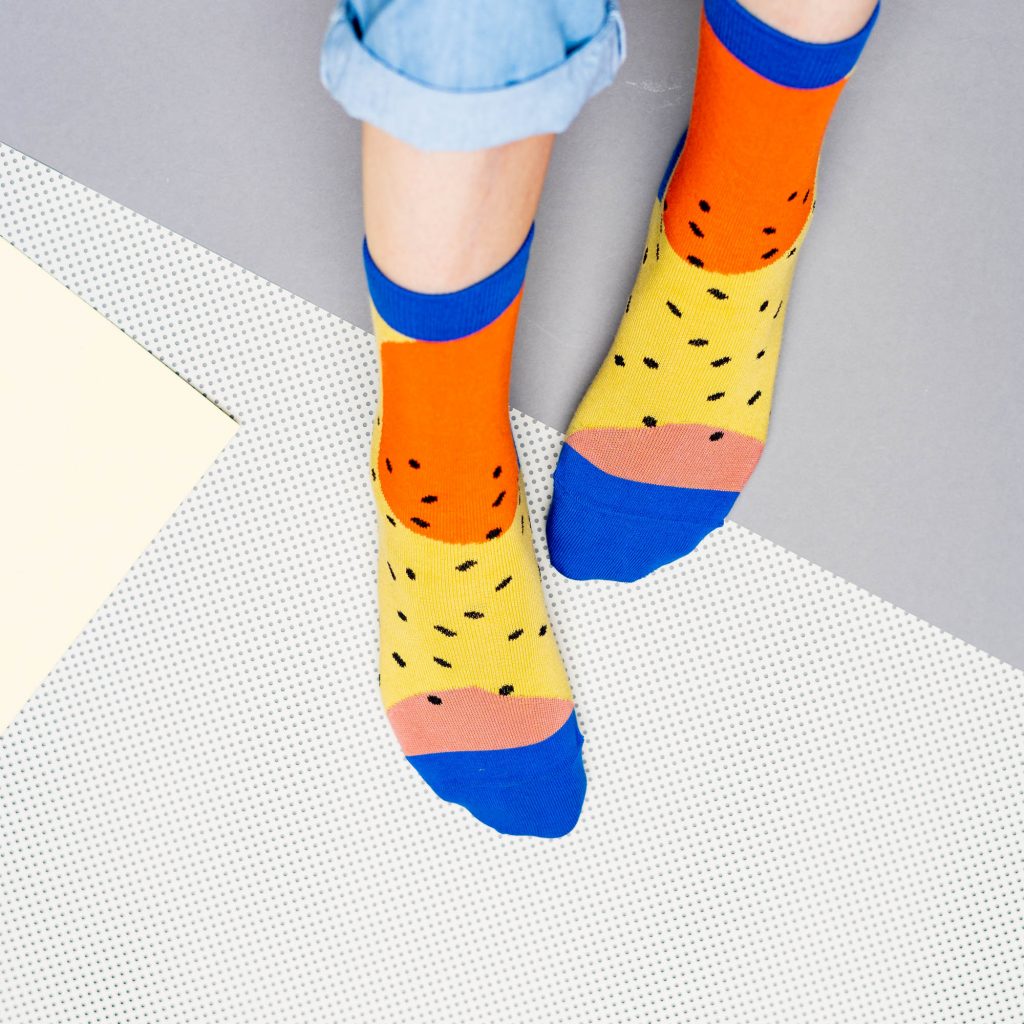 nice socks shapes mustard
