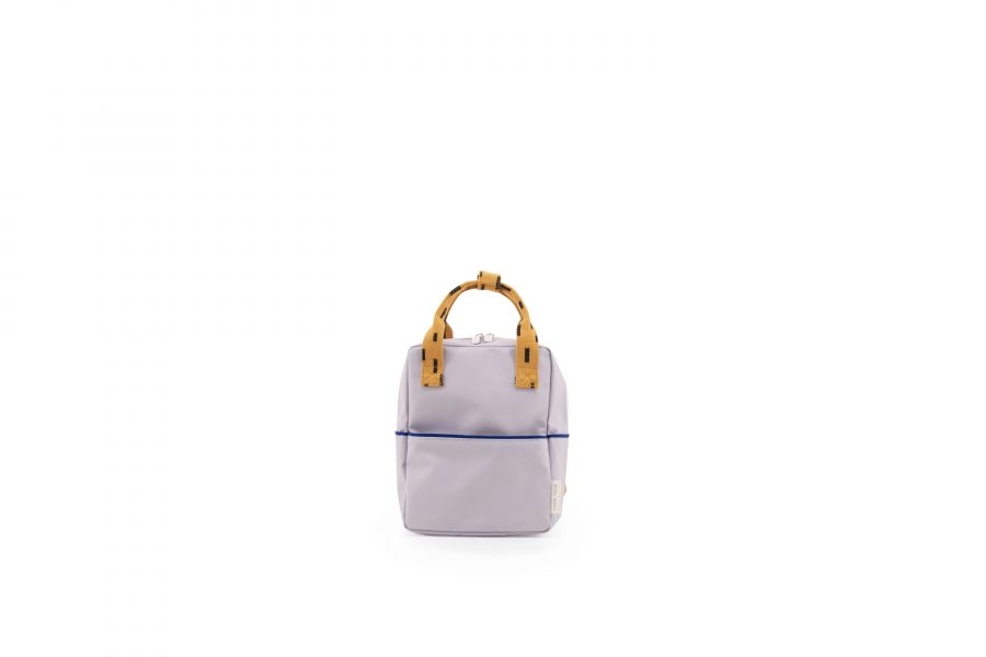 1801527 – Sticky Lemon – backpack small – sprinkles – lavender _ apricot orange – front