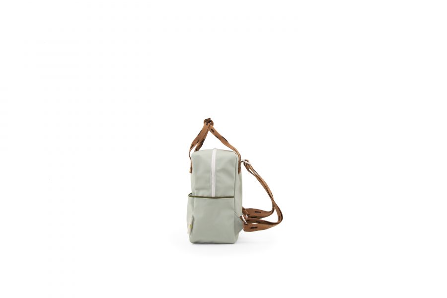 1801529 – Sticky Lemon – backpack small – sprinkles – sage green _ cinnamon brown – side