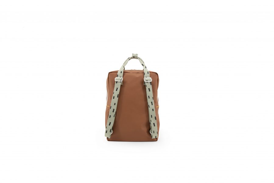 1801533 – Sticky Lemon – backpack large – sprinkles – cinnamon brown _ sage green – back