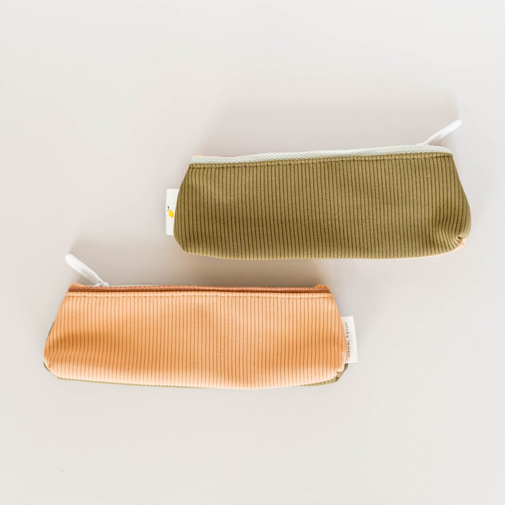 Sticky Lemon Pencil case sprinkles / cantaloupe | moss green