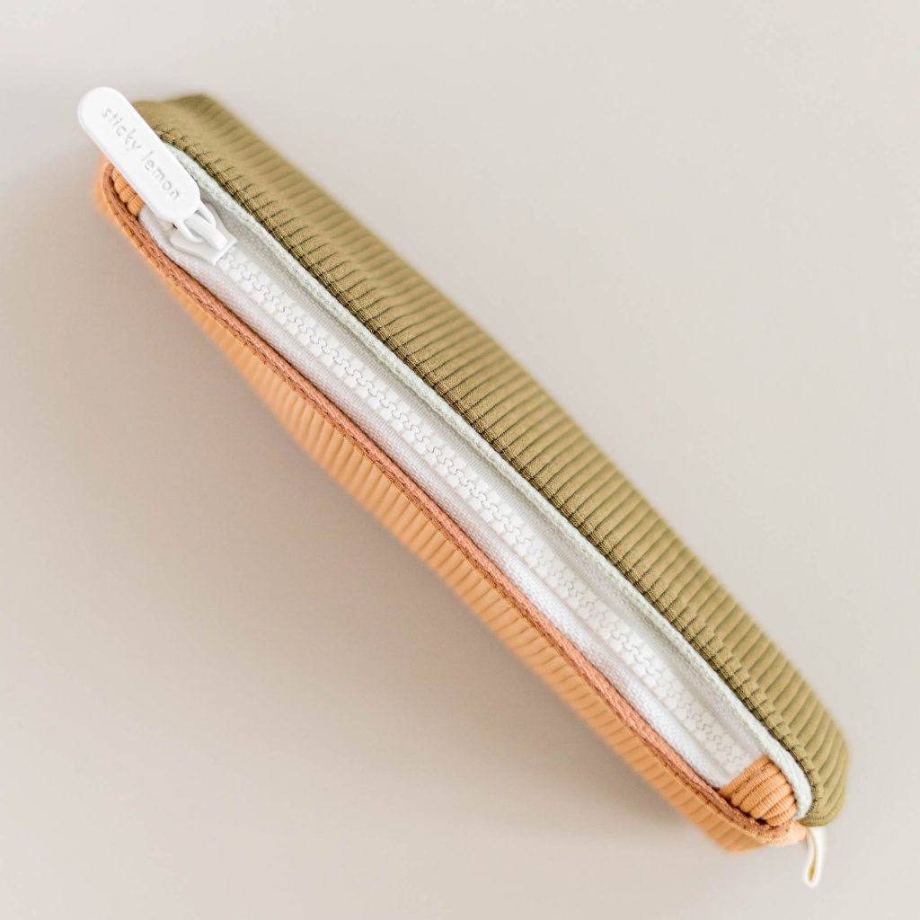 Sticky Lemon Pencil case sprinkles / cantaloupe | moss green