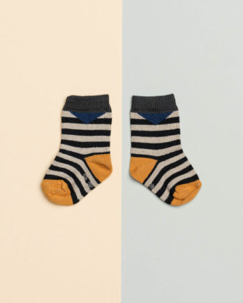 Babysocken block stripes sand