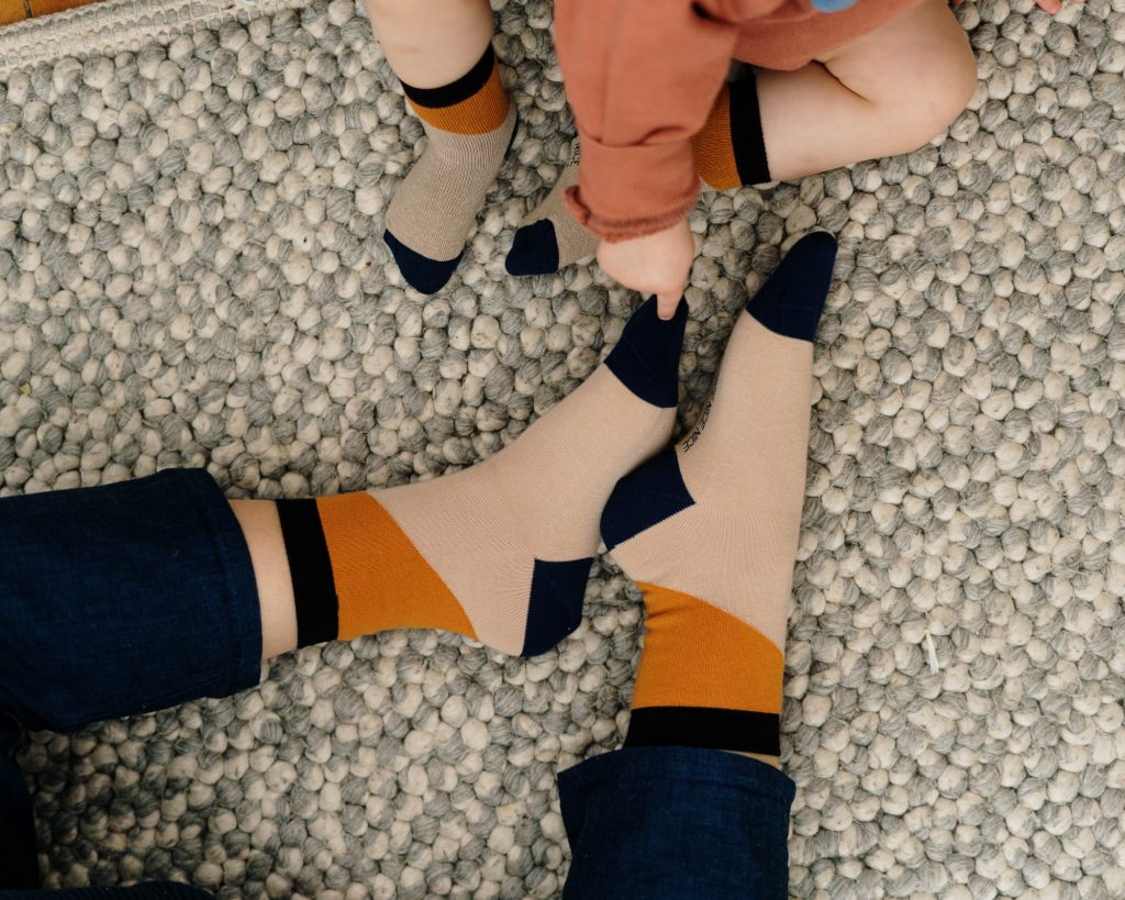 Babysocken diagonal sand