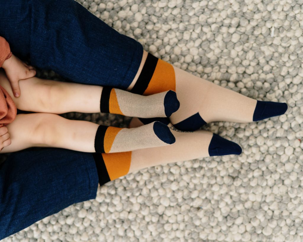 Babysocken diagonal sand