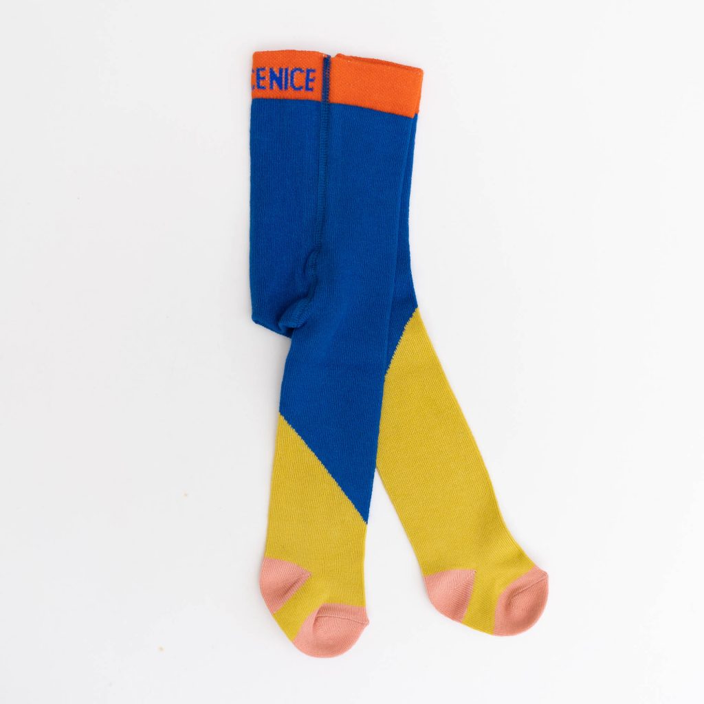 Babystrumpfhose diagonal yellow