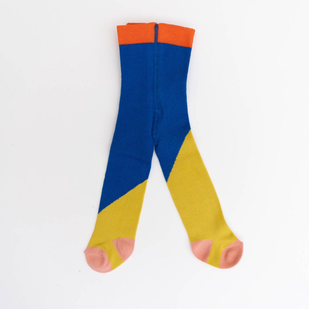 Babystrumpfhose diagonal yellow