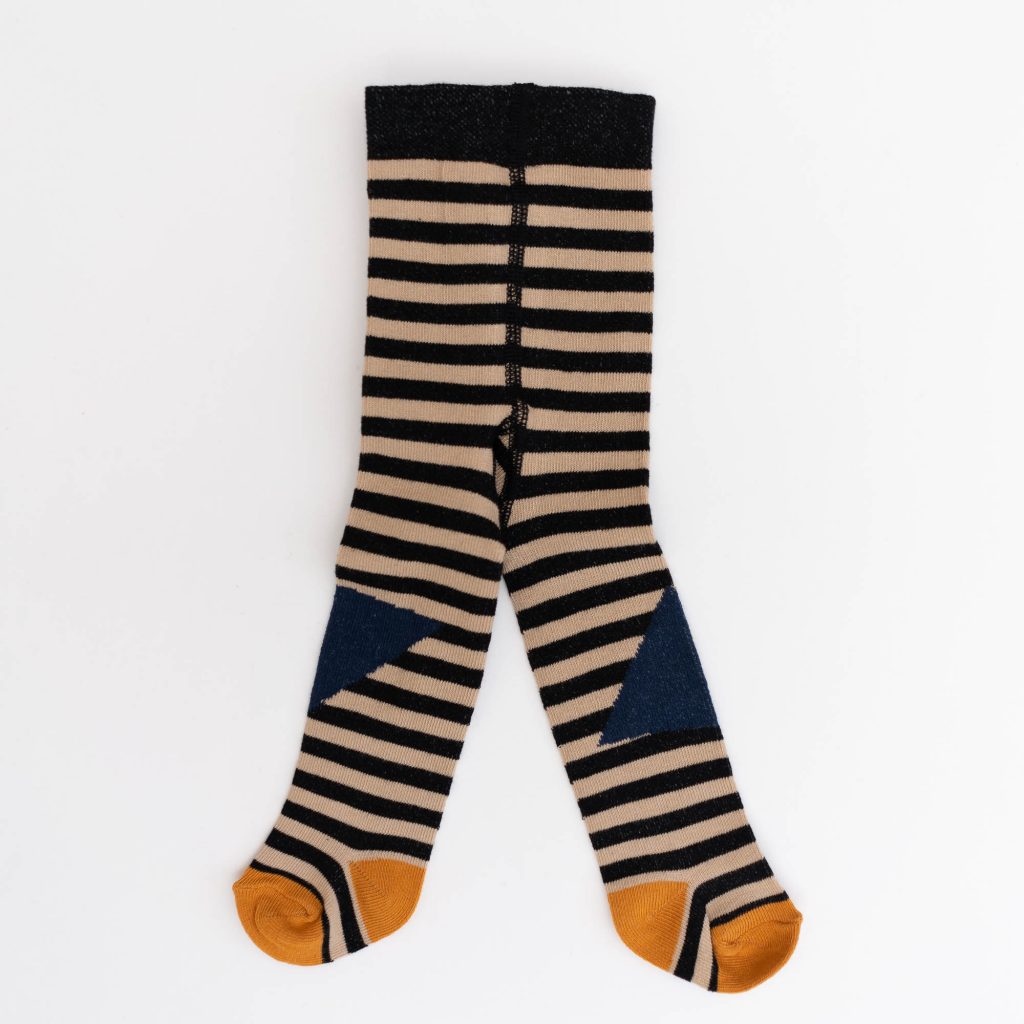 Babystrumpfhose block stripes sand