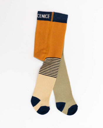 Babystrumpfhose halb/halb sand